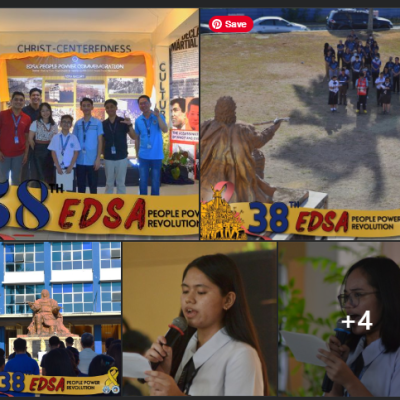 Grade School To Senior High School Gathered At The Admin Lobby For The Unveiling Of The Edsa Gallery Display